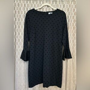 Old Navy Black Polka Dot Long Sleeve Dress